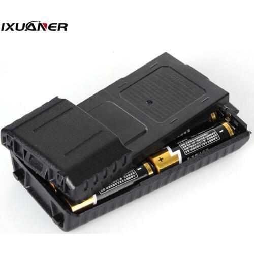 BaoFeng BF-UV5R Walkie Talkie Speaker Extended 6x AA Battery Case Shell Pack Black Shell for Uv5r Uv5re Tonfa Tf Uv985 Tyt Th F8