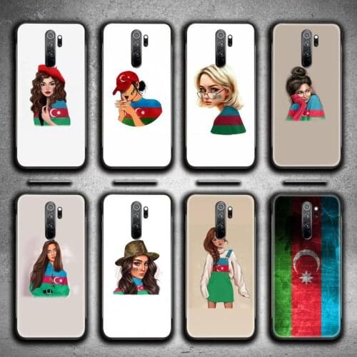 Azerbaijan buta flag fashion girl Phone Case for Redmi 9A 9 8A 7 6 6A Note 10 9 8 8T Pro Max K20 K30 Pro