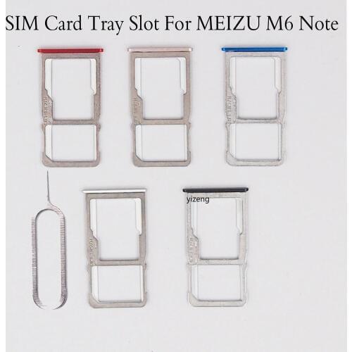 New For Meizu M6 note SIM Card Tray Holder Replacement Parts SIM Card Slot Holder Sim Cards Adapters for meizu M6note
