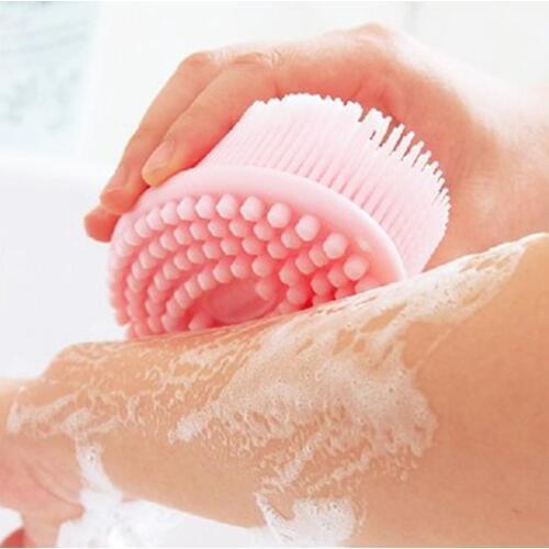 Baby Infant Soft Silicone Bath Brush Spiky Sensory Theraphy Skin Cleaning Tool