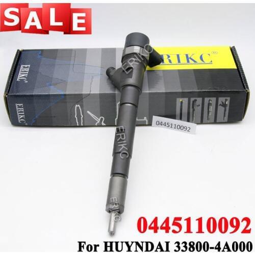 ERIKC 0445110092 (0 986 435 154) Common Rail Injector 0 445 110 092 Auto Diesel Fuel Parts Inyector 0445 110 092 for HUYNDAI