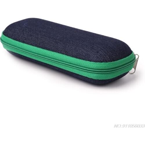 Glasses Box Denim Fabric Zipper Sunglasses Protection Crush Resistance Container D14 20 Dropshipping