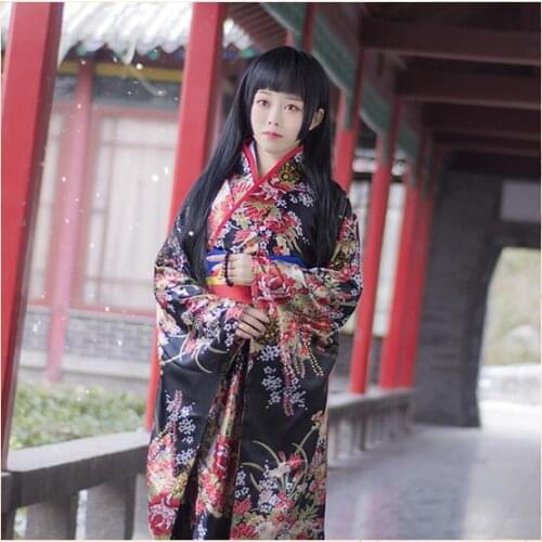 Japanese kimono Cosplay robe Hell girl Cherry Women