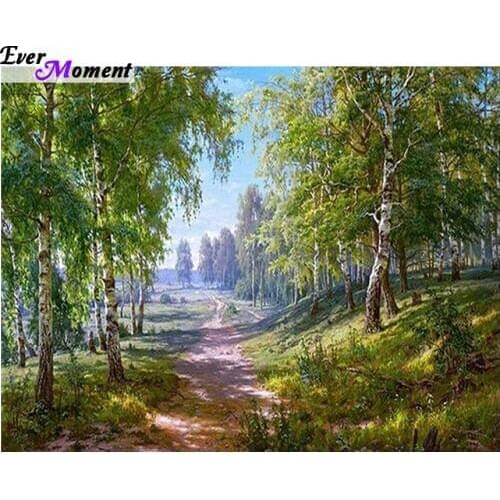 Forest Lane 3D diy diamond painting wall sticker diamond mosaic cross stitch needlework embroidery diamond embroidery ASF060
