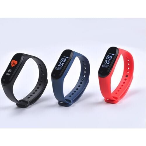 M4 Smart Wearable Pedometer Silicone Bracelet Photo Color Screen Heart Rate Blood Pressure Message Push For Ios Android