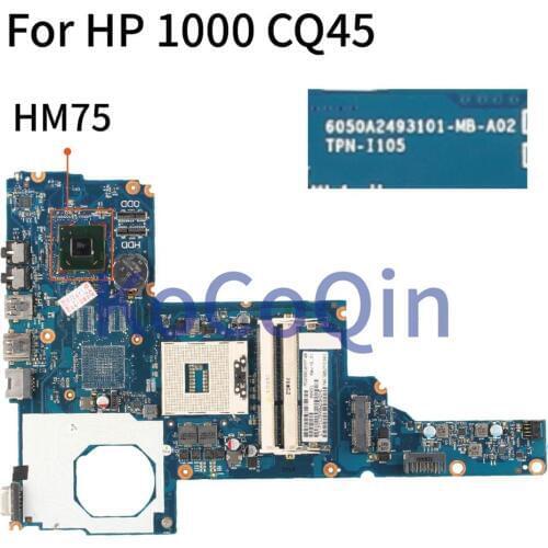 KoCoQin Laptop motherboard For HP 450 250 1000 2000 HM75 I5 support Mainboard 6050A2493101-MB-A02 685107-501 685107-001 SLJ8F