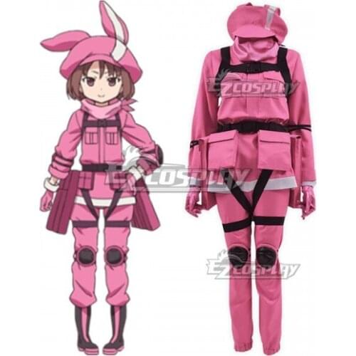 Sword Art Online Alternative: Gun Gale Online Llenn Kohiruimaki Karen Pink Uniform Suit Adult Halloween Cosplay Costume E001