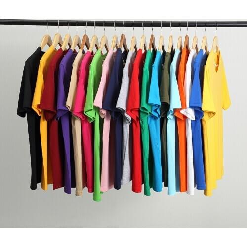 2021 Summer Cotton Mens T-shirt Short-sleeve Man T shirt Short Sleeve Pure Color s clothing t shirts Tops Tee mens clothing