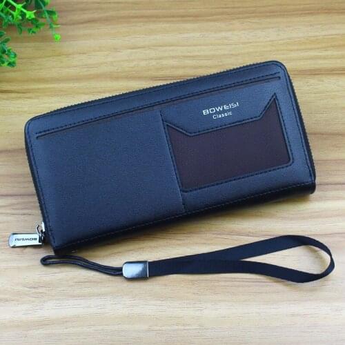 Mens Wallet Bags Wristlet Zipper Clutch Handbags Wallets Male Purse Coin Purse Soft Leather Bag Burse Mens Billfold Wallet