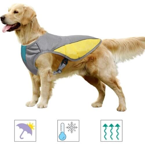 Summer Dog Cooling Vest Clothes Cooling Harness for Dogs Adjustable Mesh Reflective Vest coat Quick Release Pet dog clothes