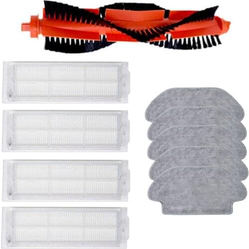 Main Brush Hepa Filter Mop Cloth for Xiaomi Mijia STYJ02YM Mi Mop Pro for Viomi V2 PRO V3 SE V-RVCLM21B