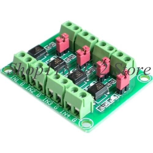 PC817 4 Channel Optocoupler Isolation Board Voltage Converter Adapter Module 3.6-30V Driver Photoelectric Isolated Module EL 817