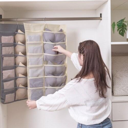 Hanging Storage Bag For Underwear Hanging Books Organizer Wardrobe Closet Hanger Portable Clothing Storage Bag Home