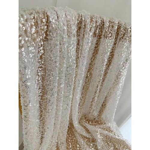 SALE Off white bead lace fabric, French bead lace fabric with sequins, sequin fabric for dress, costume