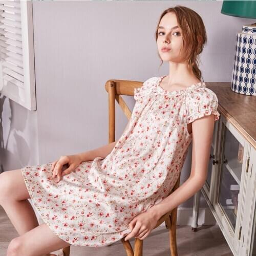 Luxury Brand 100% Silk Nightdress Women Silk Long Nightgown Female Ladies Sexy Mulberry Pyjamas Women Summer Top 19 Momme