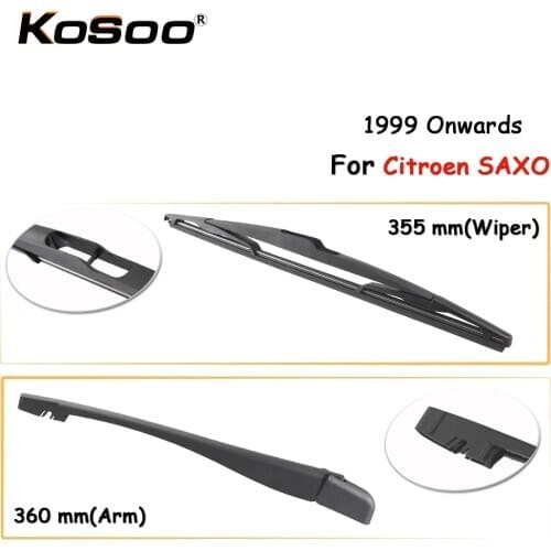 KOSOO Auto Rear Car Wiper Blade For Citroen Saxo,355mm 1999 Onwards Rear Window Windshield Wiper Blades Arm,Car Accessories