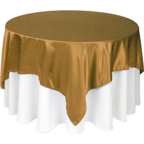 Hot Sale 180cm×180cm Hotel tablecloth Satin Tablecloths Cover For Wedding Home Banquet Decoration