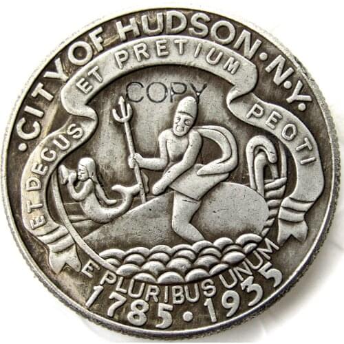 USA 1935 Hudson Commemorative Half Dollar Silver Plated Copy Coin