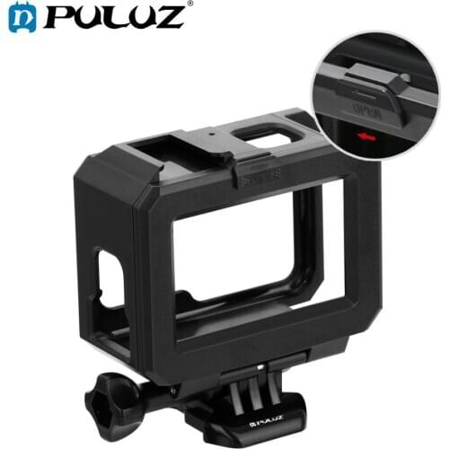 PULUZ ABS Plastic Frame Mount Protective Case For GoPro HERO9 Black Housing Cover & with Buckle Basic Mount & Screw Accessoories