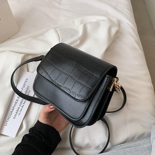 High Quality Ladies Stone Pattern Small Square Bag 2021 New Korean Fashion Simple Casual One-shoulder Messenger Small Square Bag
