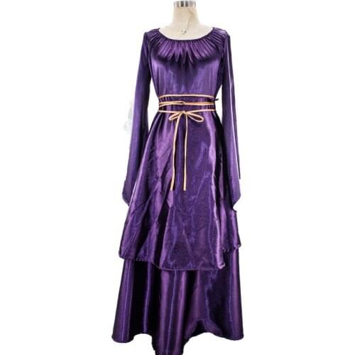 Cosplay Medieval Ladies Dress Luxury Beautiful Long Dress Victorian Costume Renaissance Purple Ancient Cosplay Long Dress