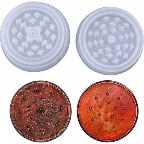 1 Pair Spice Grinder Resin Mold Herb Spice Grinder Silicone Mold Herb Spice Crusher DIY Crafts Baking Tools for Resin Epoxy, Can