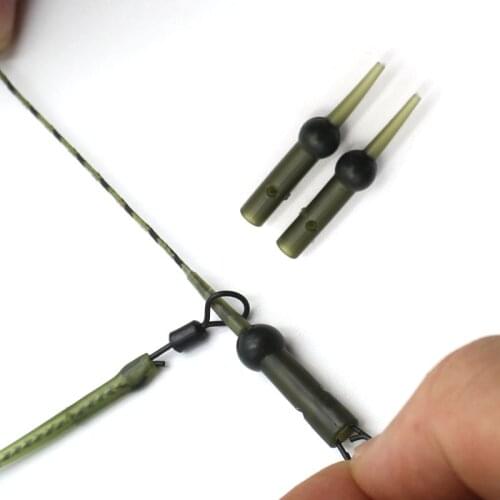 15pcs Carp Fishing Hook Sleeve Anti Tangle Rubber Carp Fishing Accessories Terminal Tackle Hair Rig Pesca