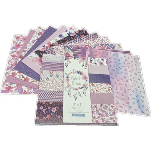 24Pcs/Lot Purple Love Retro Material Papers DIY Scrapbooking Album Diary Gift Decorative Paper Scrapbooking Paper