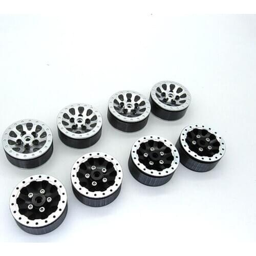 4pcs RC Car Metal Wheel Hubs with Soft Tyre for MN WPL RC Car Accessories Parts