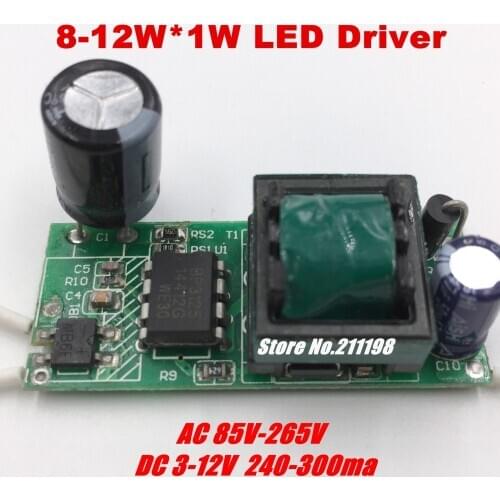 8-12W Dc24-42V Isolated Led Driver Power Supply Built-In Constant Current Lighting Transformers For Diy Led Light