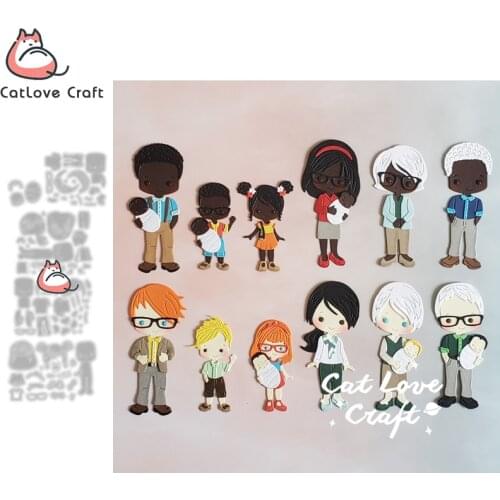 Catlove Family Series Metal Cutting Dies Scrapbooking Mold Stencil Die Cuts Card Making DIY Craft Embossing New Dies For 2021