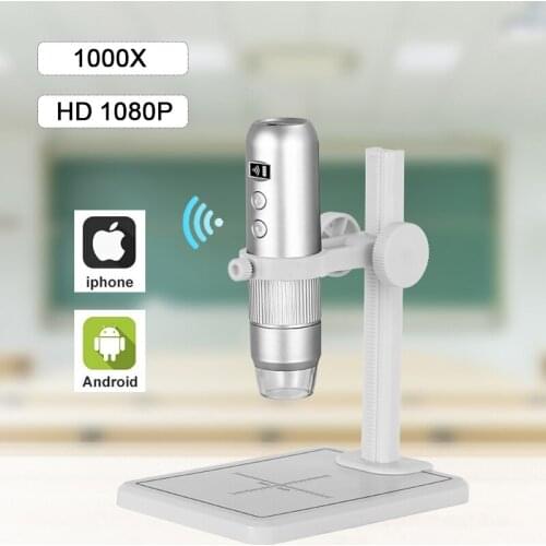 LUCHSHIY USB WiFi Digital Microscope 1000X HD Electronic Microscope Camera Magnifier For Industrial Medical Cosmetology Tool