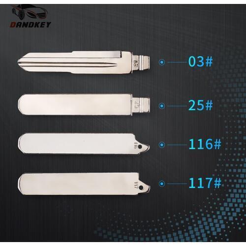 Dandkey #25 #03 #116 #117 Flip Floding VVDI JMD Key Blade Blank For Honda Accord Fit Civic City BYD Original Car Remote Key