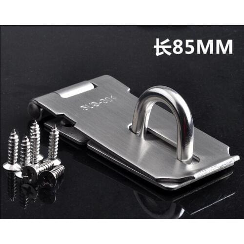 Stainless steel Door Hinges Anti-theft Padlock lock buckle holder Hasps With screw