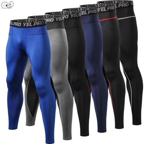 Breathable Mesh Patchwork Compression Running Pants Men Sports Quick Dry Tights Leggings Fitness Sportswear Gym Skinny Trousers