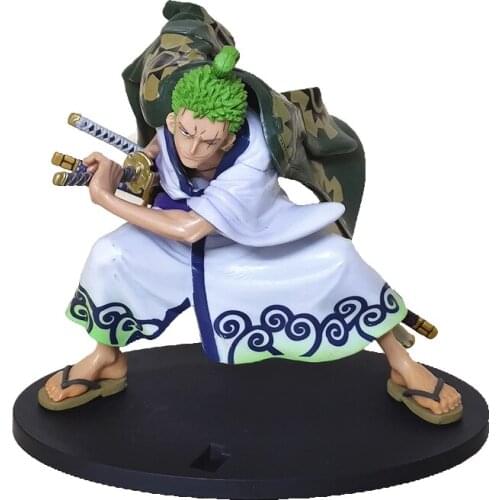 One Piece Anime Figure Action Figurine GK Roronoa Zoro Figma KOA 14cm ABS Statue Battle Santoryu Model Toys For Children Gift