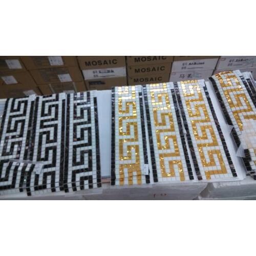 Customized mosaic border,mosaic strip design