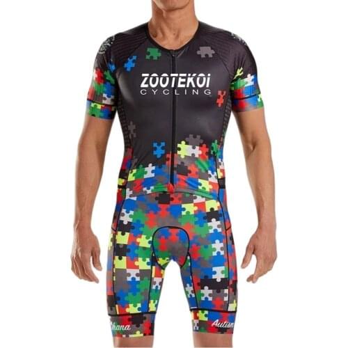 Triathlon summer cycling MTB short-sleeved tights roupa ciclismo masculino professional team ZOOTEKOI bicycle running dress suit