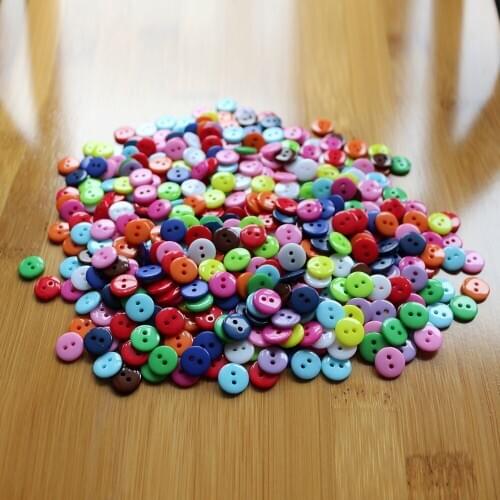 2 Holes Round Button Dia 1cm/DIY costura buttons for clothing/Sewing accessories supplies wholesale 500pcs/lot-14 Color option