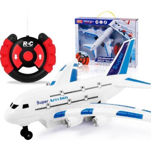 Hot Cute Remote Control Plane With Light Music Electric Childrens Toys For Boys Kids One Piece Birthday Gifts For Kids Girls