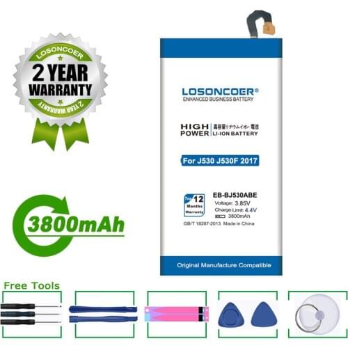 LOSONCOER Battery 3800mAh EB-BJ530ABE Battery For Samsung J530 J530F J530G 2017,J5 2017,J5 Pro,J530F/DS,J530K,J530L,J530S