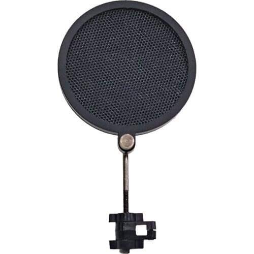 Microphone Filter 3 inch Dual Layered Mic Mask Mini Rotatable Shield Screen for Studio Recording Video Chat Broadcasting