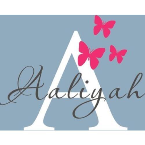 50X60cm Butterflies Custom Personalised Name Wall Decal Sticker Nursery Bedroom Girls Home Decor Mural Wallpaper D380
