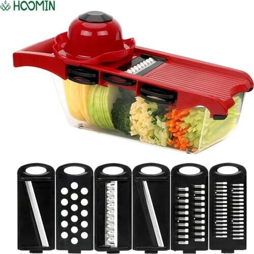 Vegetable Cuter Slicer Multi-function 6 Blades Slicer Fruit Cutter Grater Cooking Tool Sets Kitchen Gadget