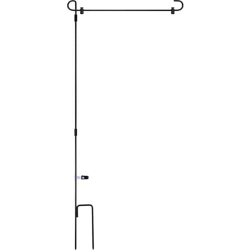 Garden Flag Stand Metal Garden Flag Pole Holder With Garden Flag Stopper Anti-Wind Clip For Outdoor Decorative Yard Flag