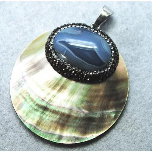 Natural black lips shell pendants mother of pearl pendants round shape more new designs for your choice diy jewelry findings