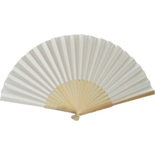Portable Size DIY Summer Bamboo Folding Hand Held Fan Chinese Dance Party Pocket Gifts Wedding Solid Color Fan Dropshipping