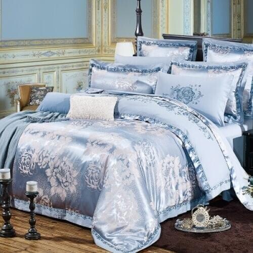 Bamboo textile fiber cotton satin drill 4 timesjacquard bedding sheets bedding bag covered 4 times1.5m 1.8m