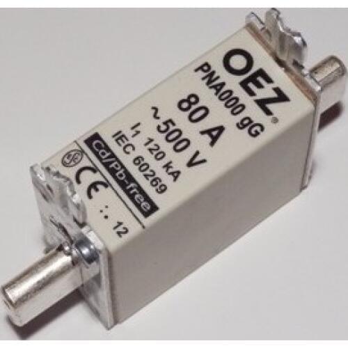 Fuses: OEZ PNA000 80A 500V 120KA gG / PNA000 100A 500V / PNA000 160A 400V gG
