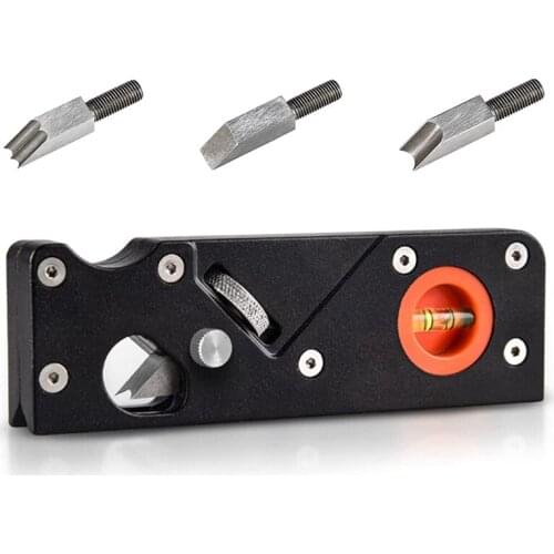 Chamfer Plane with 3 Cutter Heads,Woodworking Hand Planer for Quick Edge Planing and Radian Corner Plane Trimming
